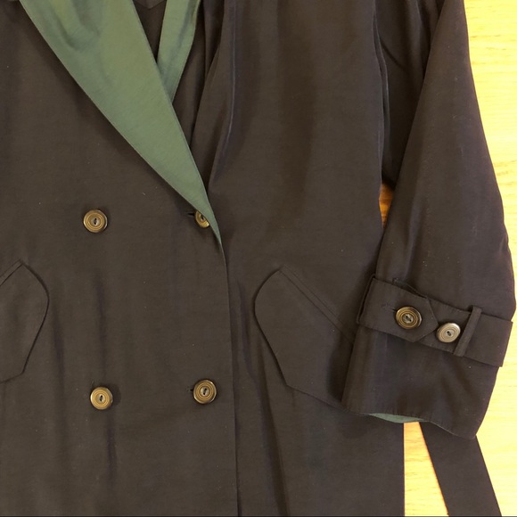 Vintage Hooded Belted Long Coat Jacket - Picture 4 of 6